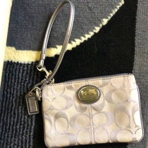 Coach Gray Wristlet